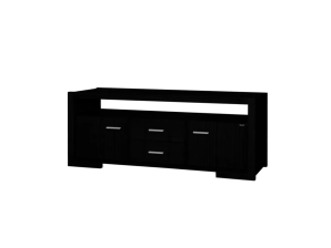 RACK GENOUD CONTEMPORANEO 1,52x0,45 LUSTRE NEGRO